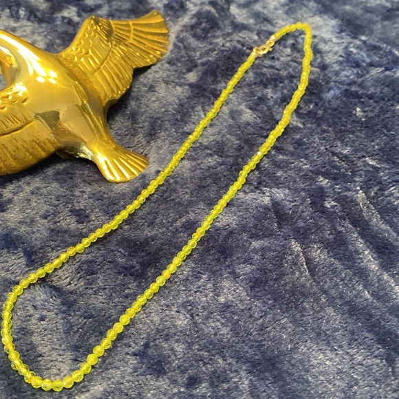 Genuine Peridot beaded necklace 18 inches 925. 25cts - Picture 4 of 7